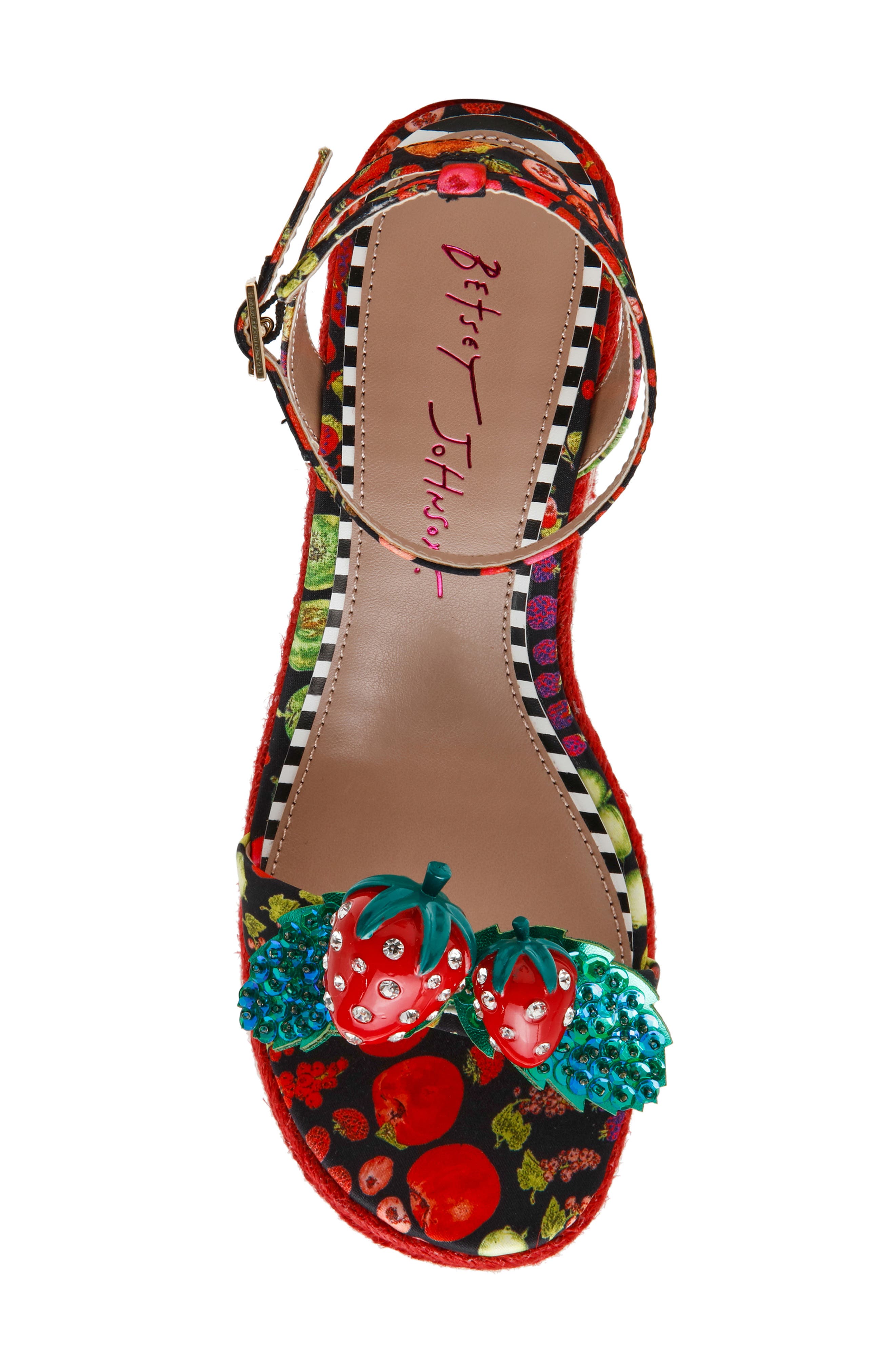 Betsey Johnson Bobbie Platform Wedge Sandal, Alternate, color, 