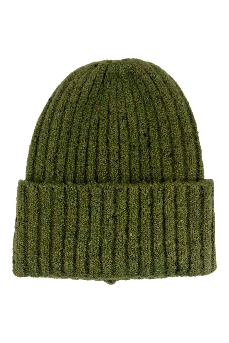 Confetti Cuff Beanie, Main, color, OLIVE