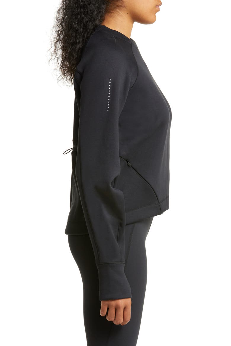 Run Crewneck Performance Sweatshirt, Alternate, color, BLACK