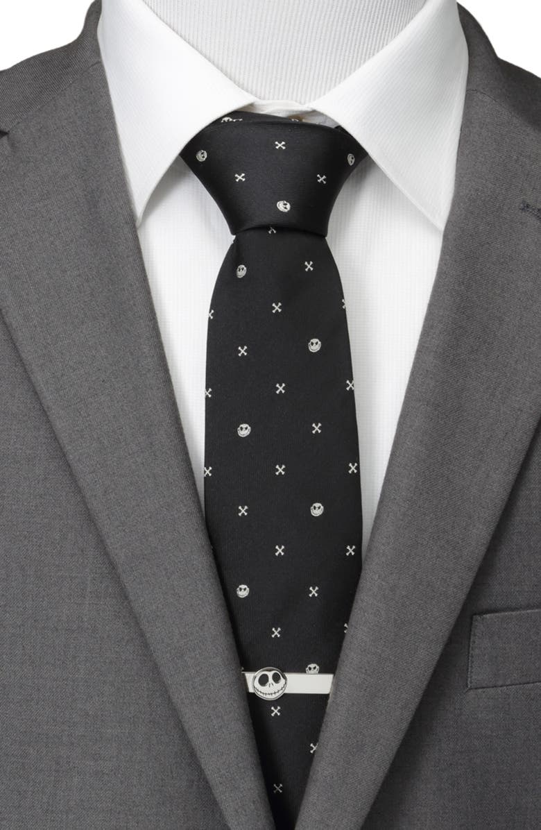 Cufflinks, Inc. NIghtmare Before Christmas Jack Skellington Silk Tie, Alternate, color, Black