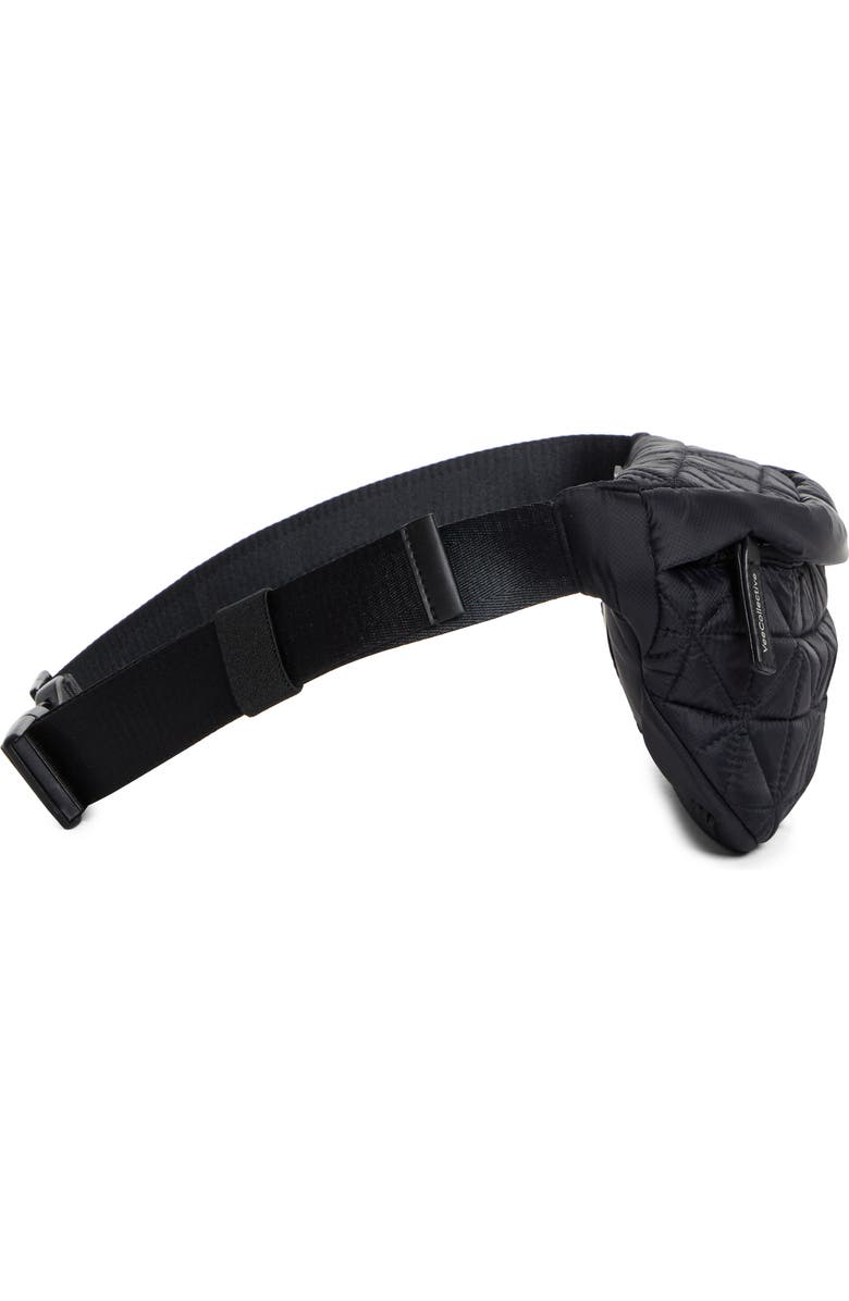 VeeCollective Vee Water Repellent Quilted Nylon Belt Bag, Alternate, color, Black