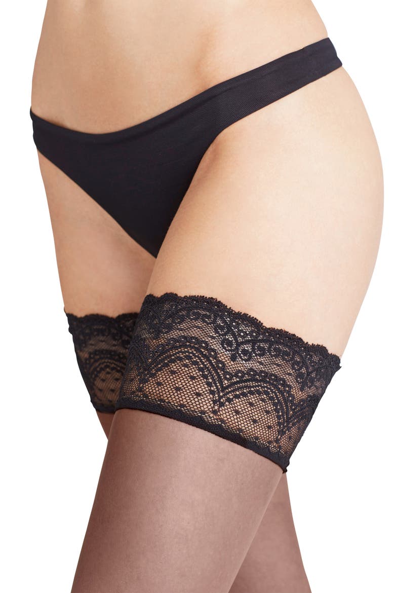 Deluxe 8 Stay-Up Stockings, Alternate, color, BLACK