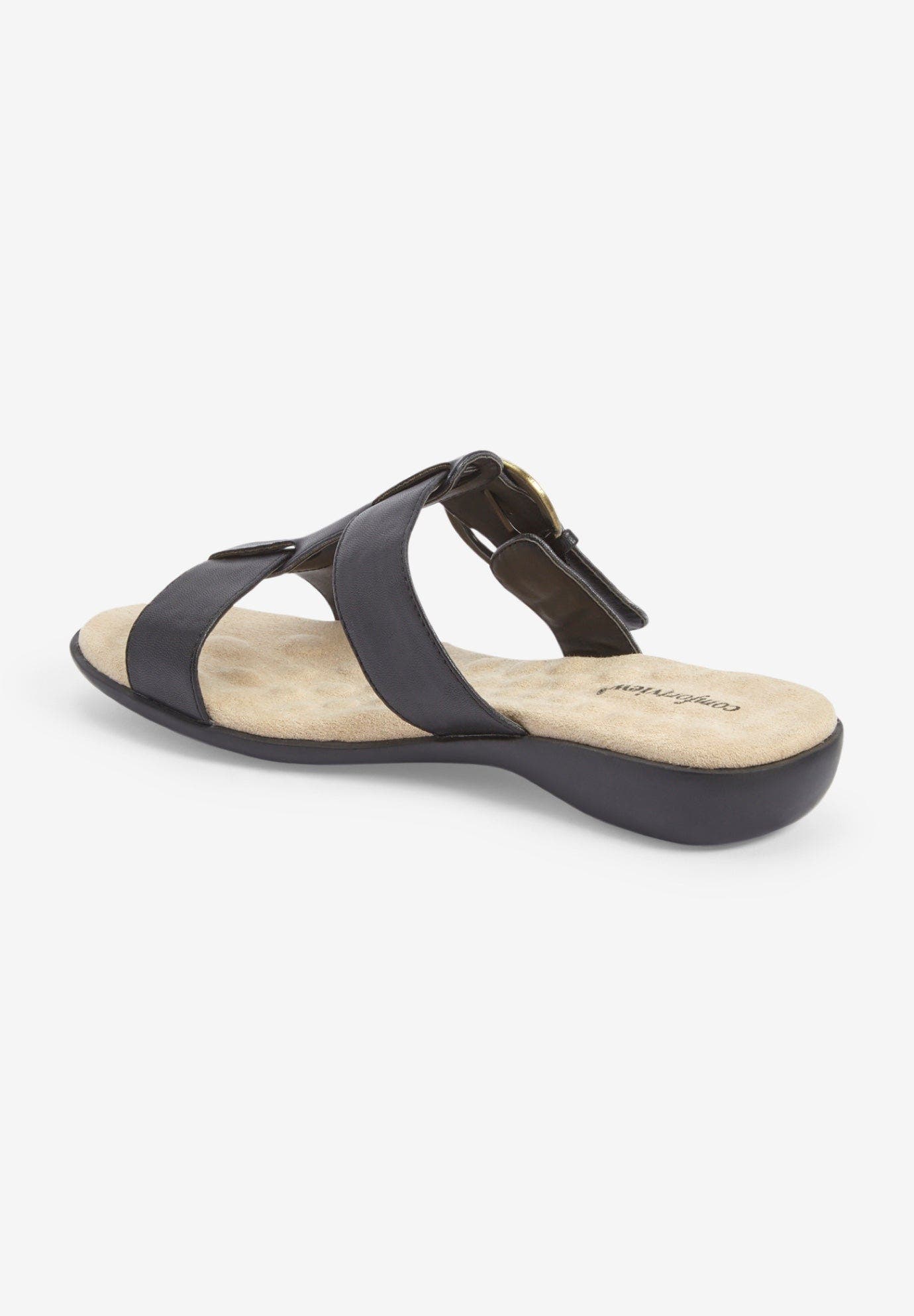 Comfortview The Dawn Slip On Sandal, Alternate, color, Black