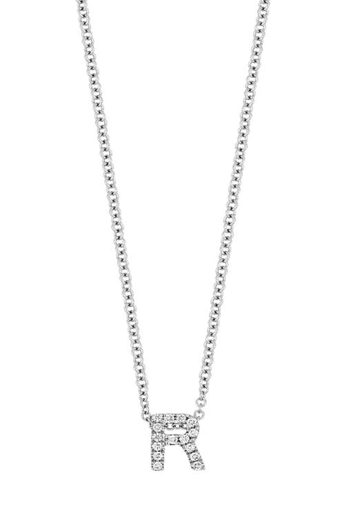 Bony Levy Diamond Pavé Initial Pendant Necklace In 18k White Gold - R