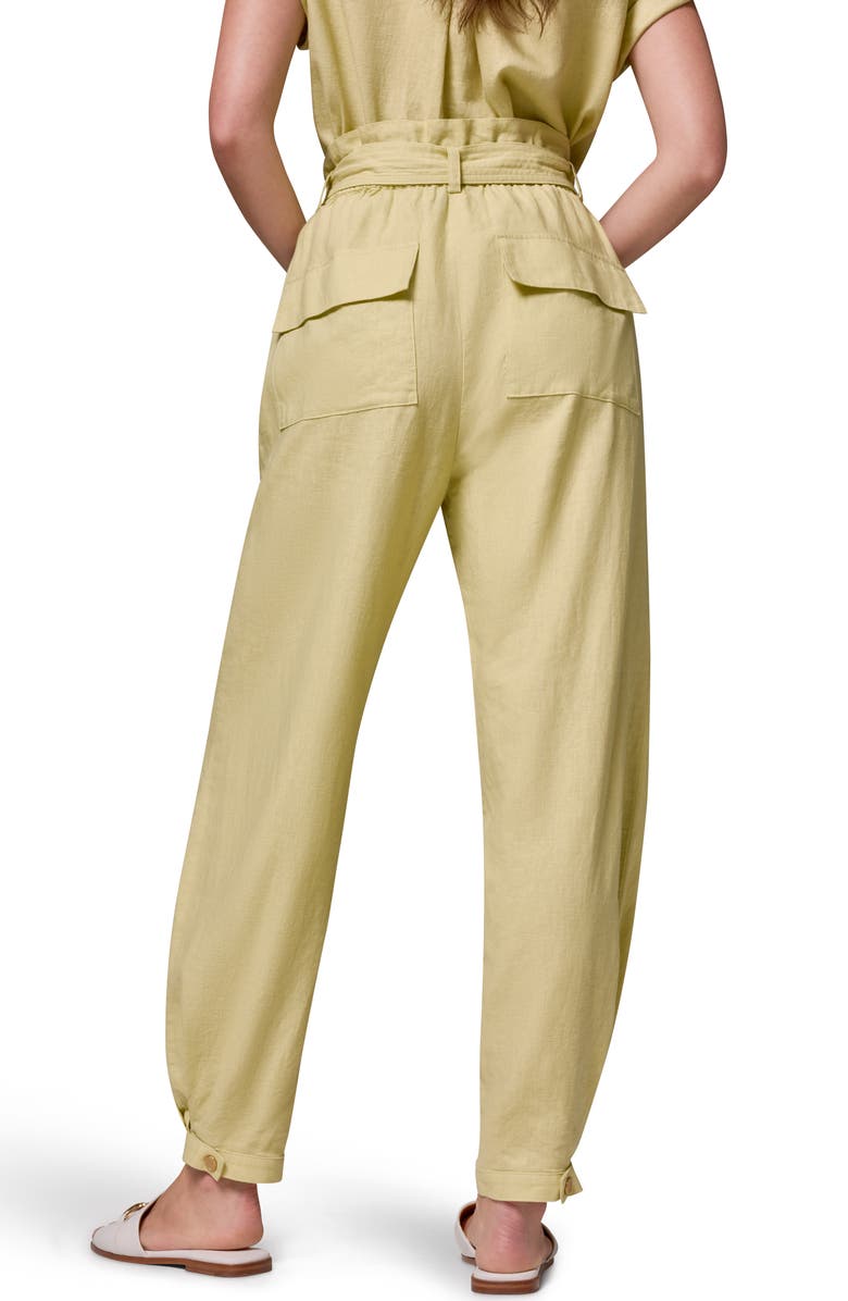 Donna Karan New York Belted Tapered Pants, Alternate, color, Citrus