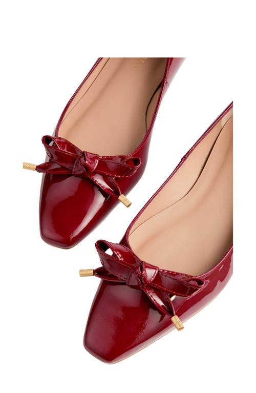 Lk Bennett Mabel Bow Flat In Red