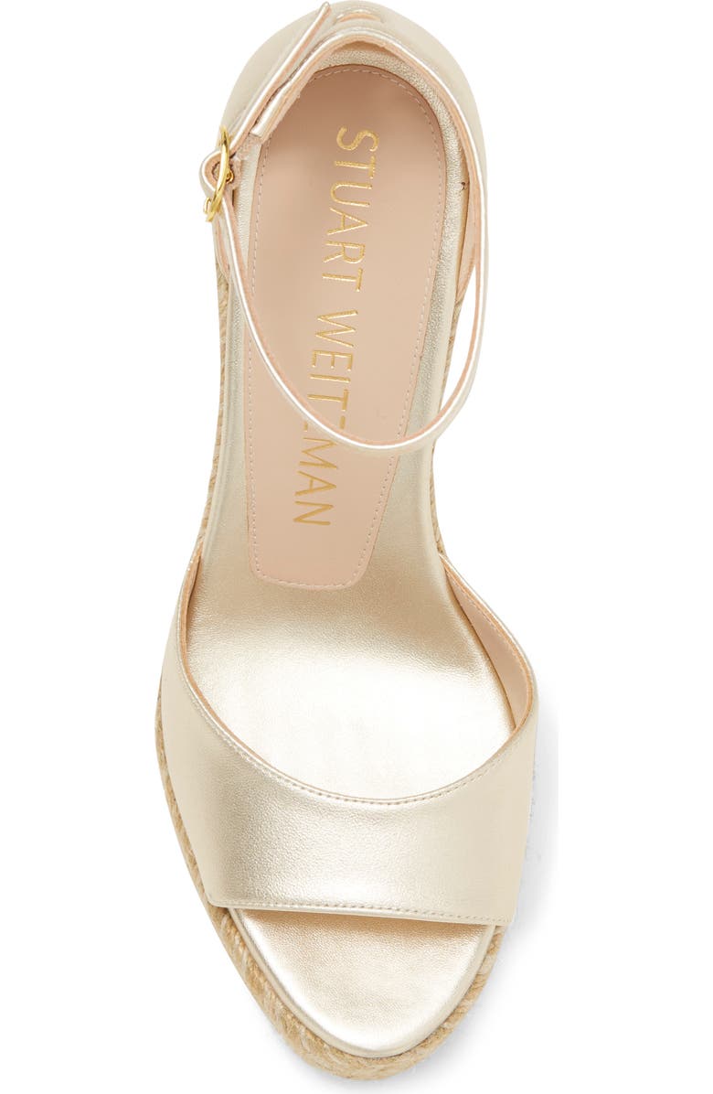 Stuart Weitzman Nudist Curve Espadrille Wedge Sandal, Alternate, color,