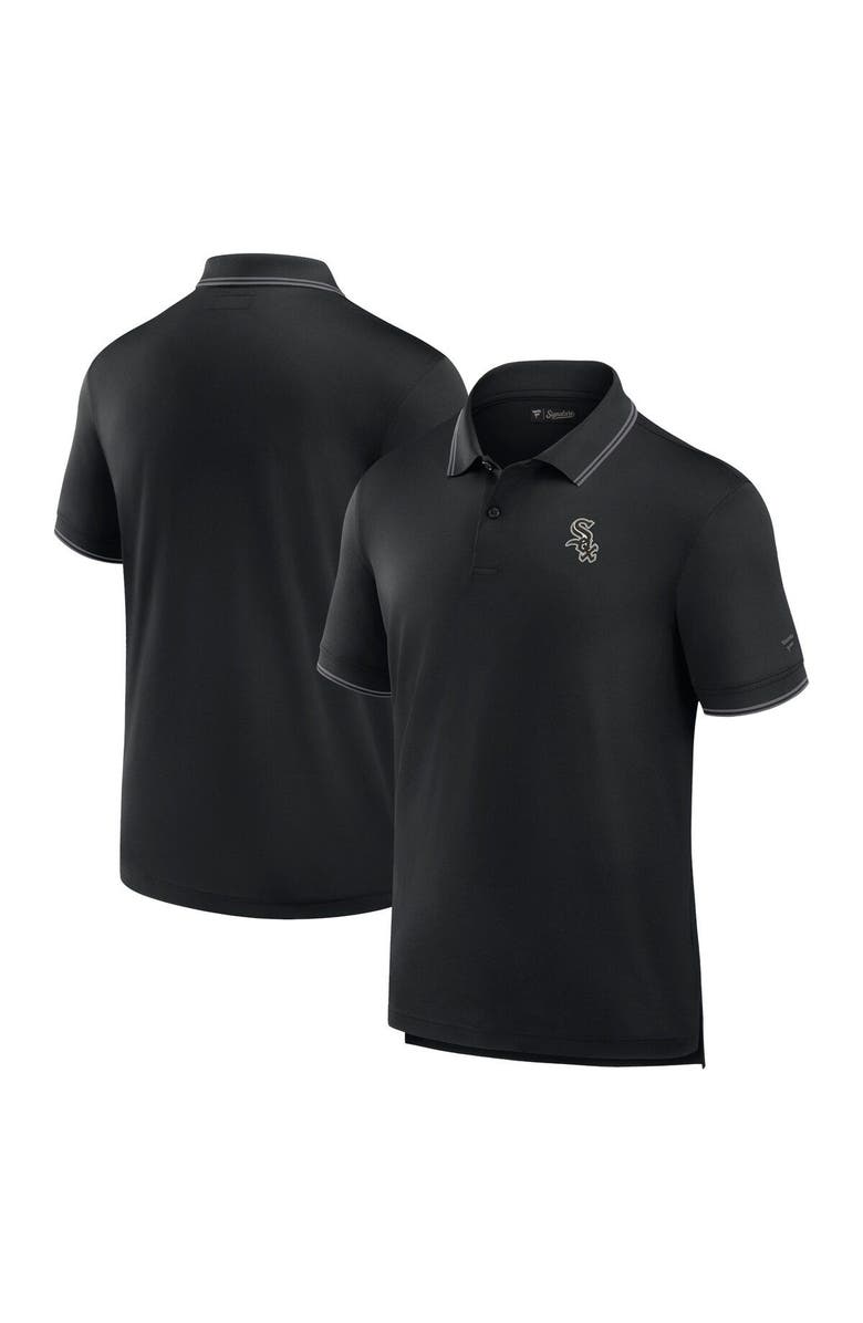 Fanatics Signature Men's Fanatics Signature Black Chicago White Sox Pique Polo Shirt, Main, color, Black