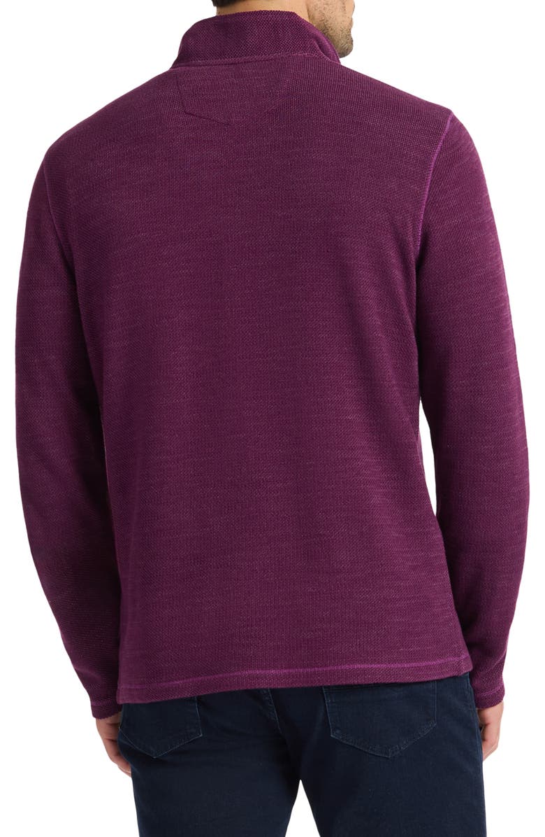 Robert Graham Griffin Quarter-Zip Sweatshirt, Alternate, color, Dark Purple