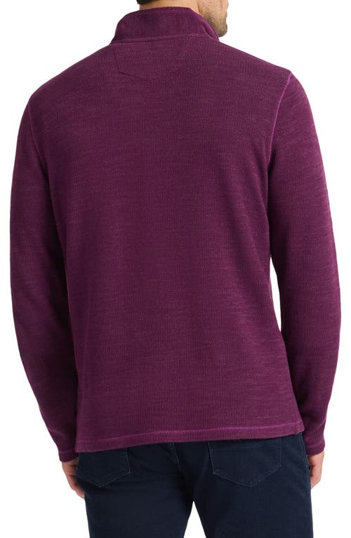 Robert Graham Griffin Quarter-zip Sweatshirt In Purple