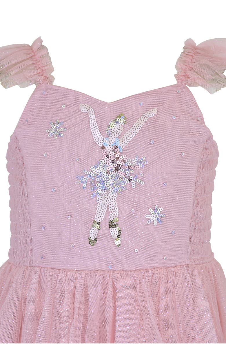 Zunie Kids' Ballerina Sequin Mesh Tutu Dress, Alternate, color, Pink Multi