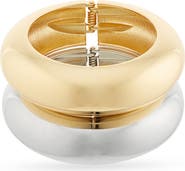 Shashi Mixed Metal Set of Two Hinged Bangle Bracelets