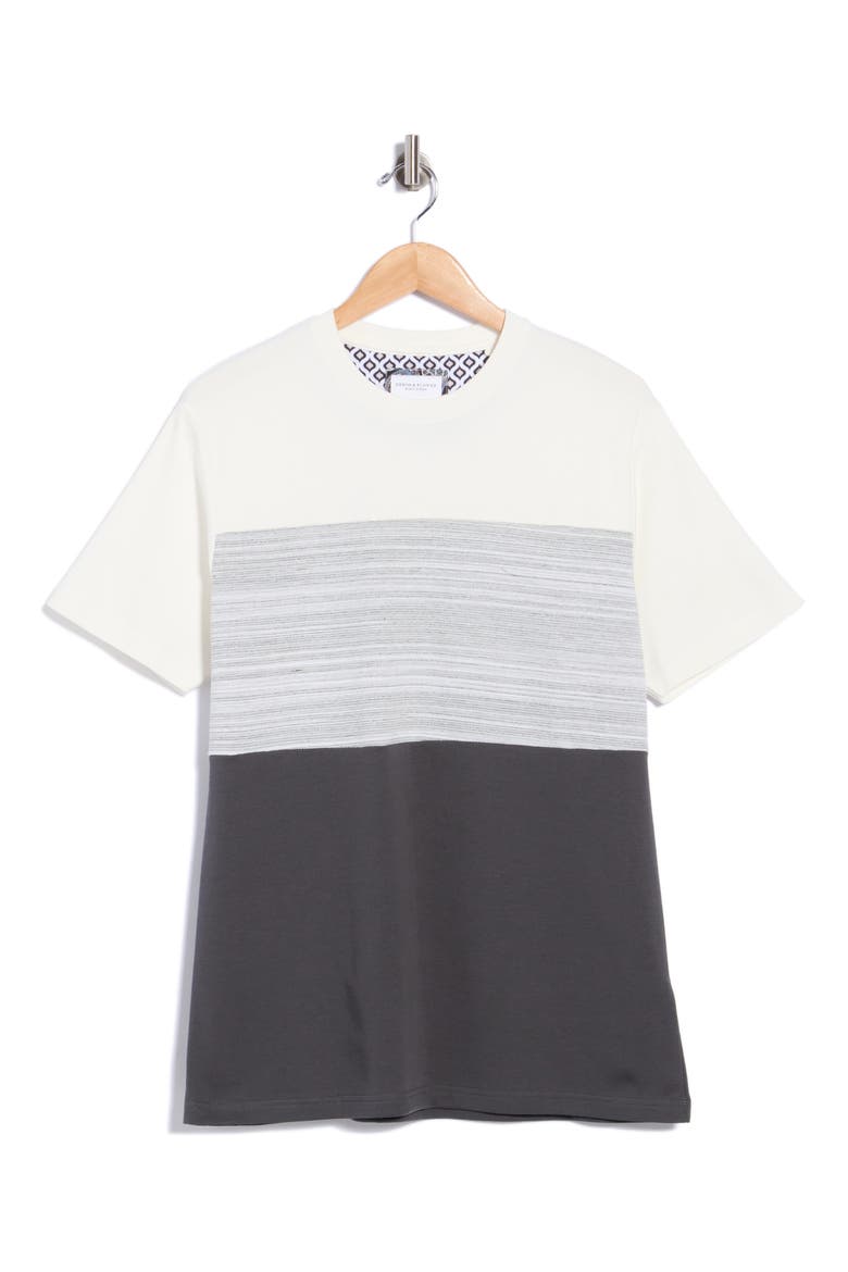 Texture Colorblock T-Shirt, Main, color, DULL WHITE