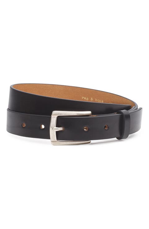 Logan Black Leather Belt