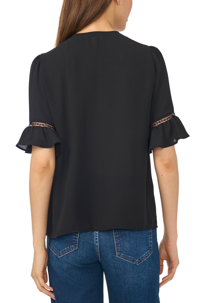 Lace Ruffle Top, Alternate, color, RICH BLACK