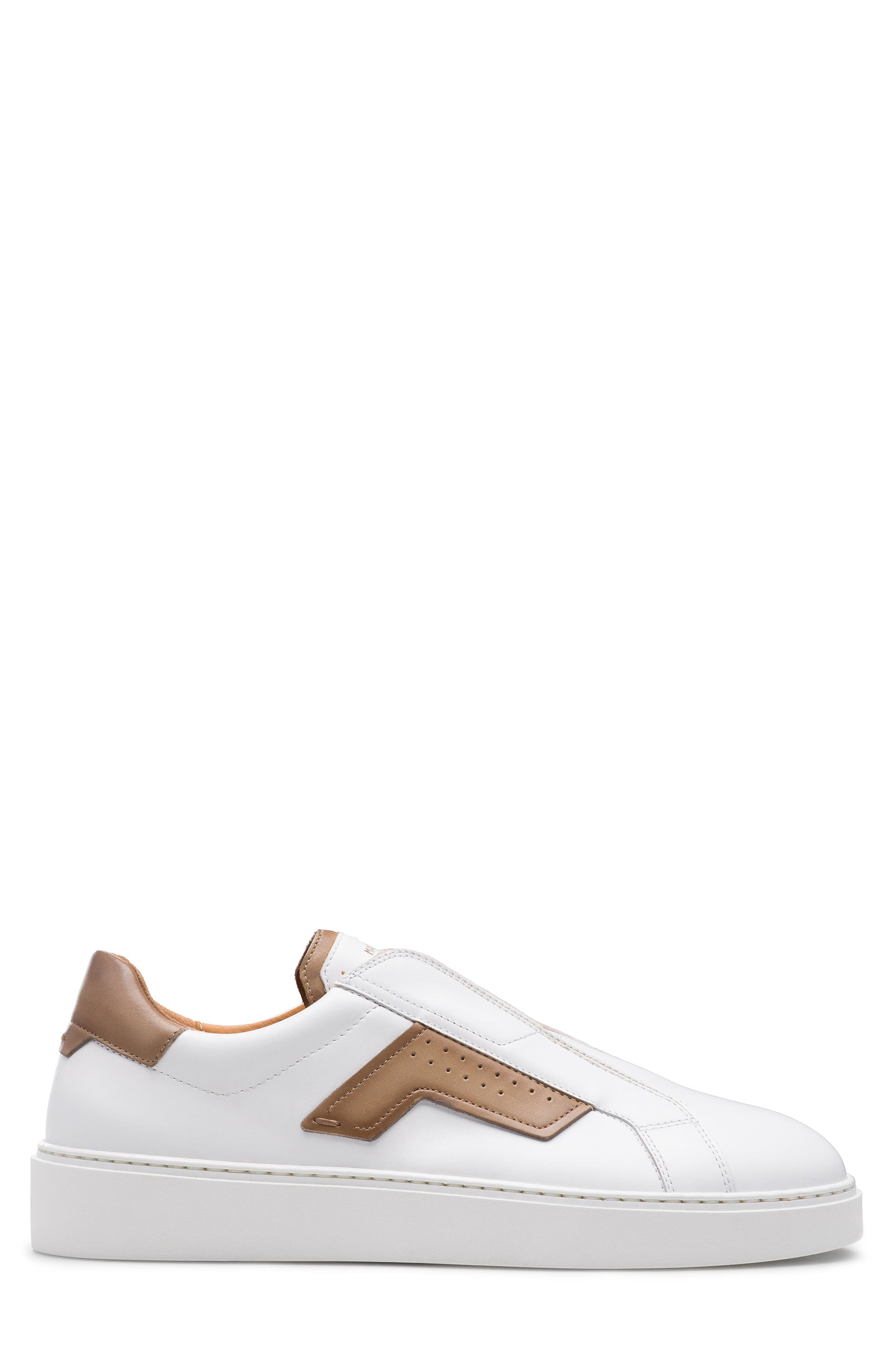 Magnanni Phoenix Slip-On Sneaker, Alternate, color, White And Taupe