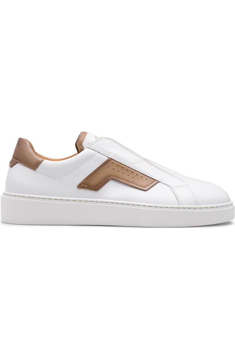 Magnanni Phoenix Slip-On Sneaker, Alternate, color, White And Taupe
