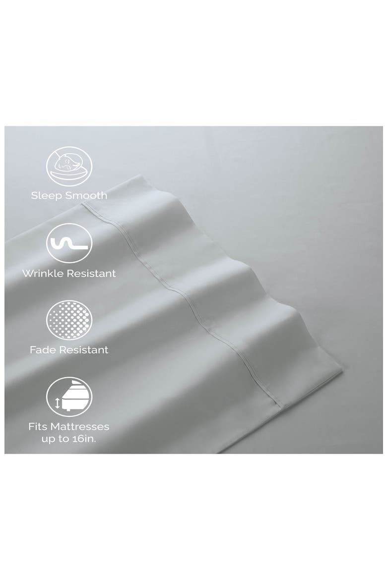 Solid 400 Thread Count Cotton Sateen Sheet Set, Alternate, color, LIGHT GREY
