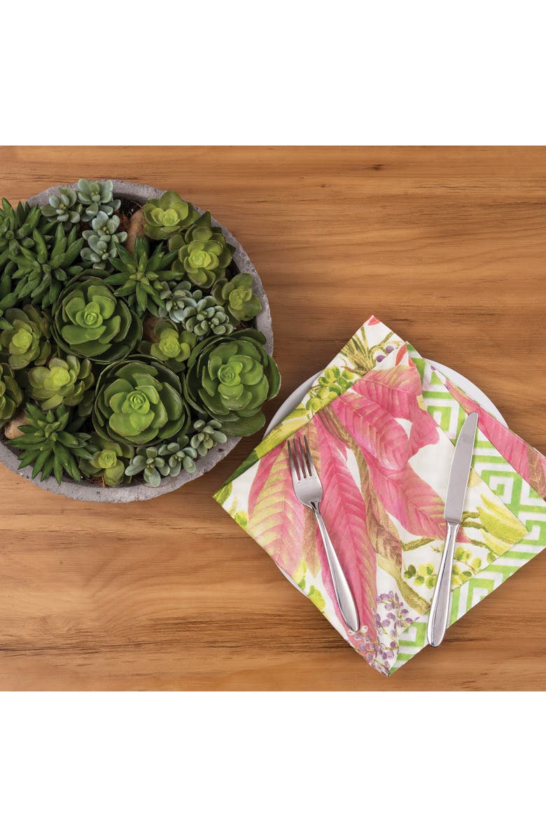 C&F Home Moana Cotton Reversible Cloth Napkin Set of 6, Alternate, color, Green