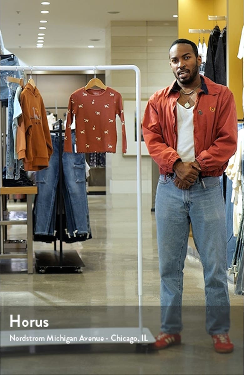 Kids' Dalmatian Print Long Sleeve Cotton Rib Top, sales video thumbnail