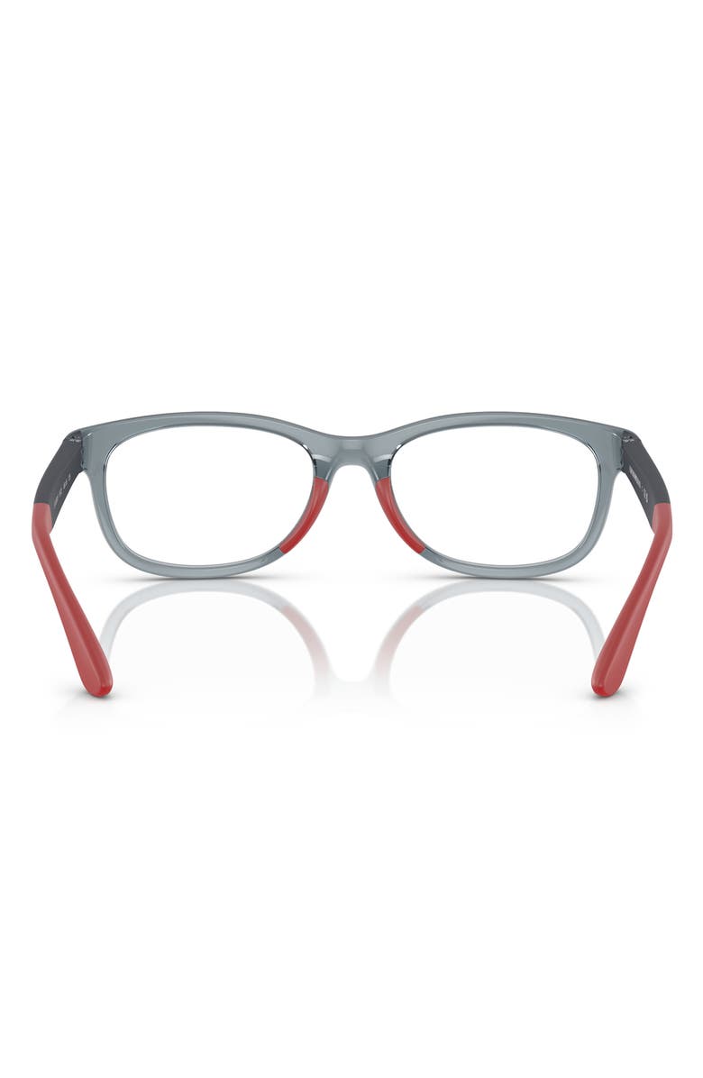 Emporio Armani 49mm Pillow Optical Glasses, Alternate, color, Shiny Blue / Demo Lens