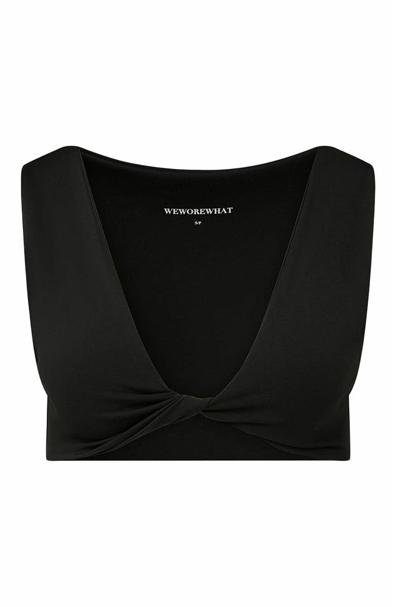 WeWoreWhat Twist Front Bra Top, Main, color, 