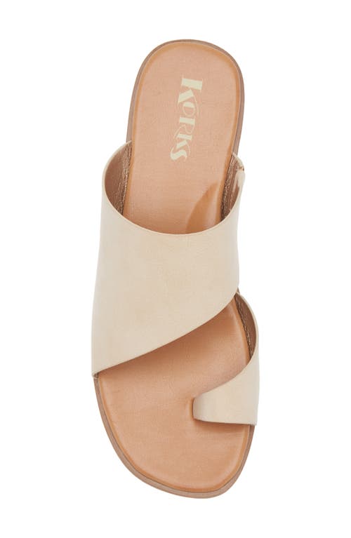 Korks Sareen Toe Loop Sandal In Cream