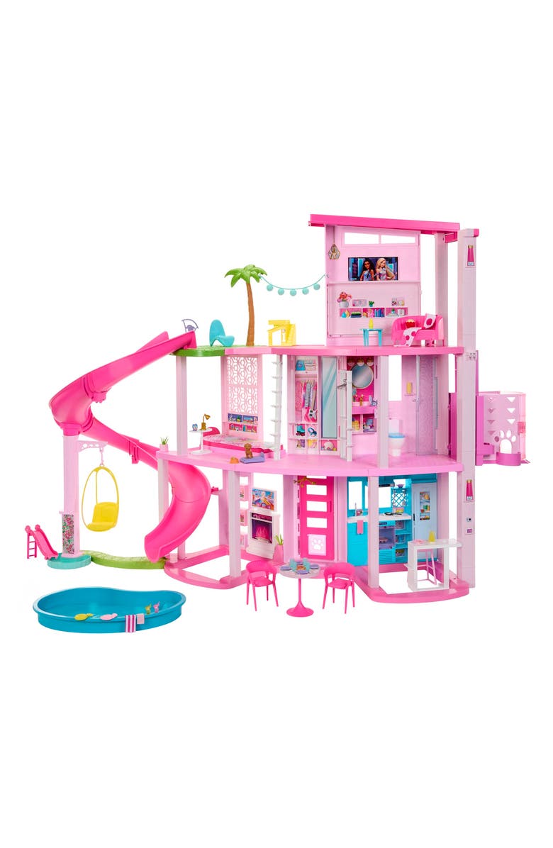 Mattel Barbie<sup>®</sup> Dreamhouse<sup>™</sup> Pool Party Dollhouse with 3-Story Slide and 75 Pieces, Main, color,