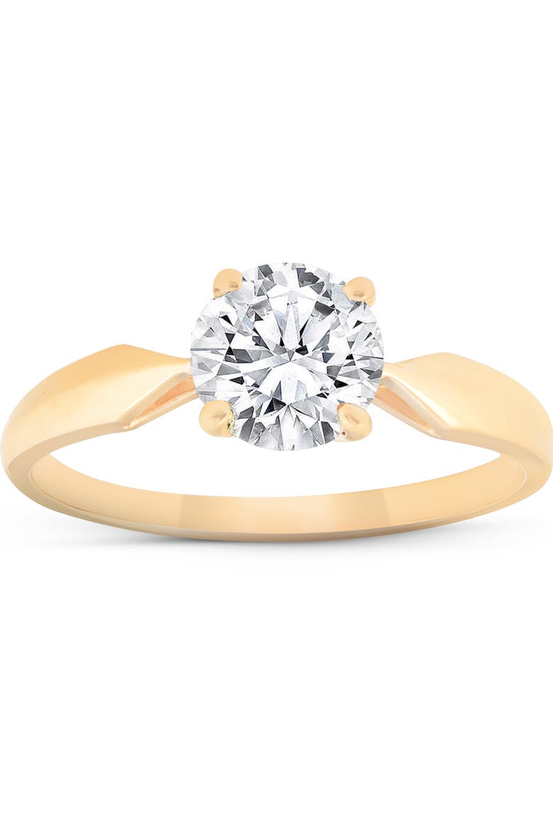 Certified 1 1/2Ct Solitaire Diamond Engagement Ring 14k Gold Lab Grown, Alternate, color, 14k Yellow Gold