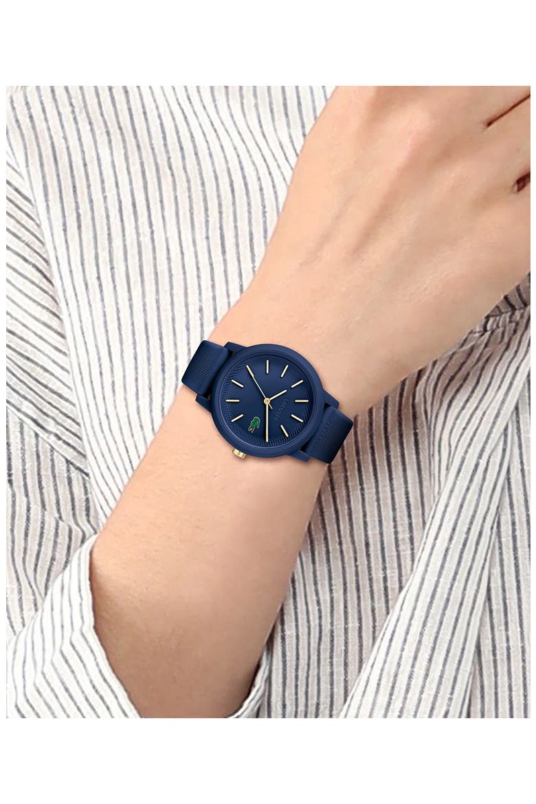 12.12 Silicone Strap Watch, 42mm, Alternate, color, BLUE