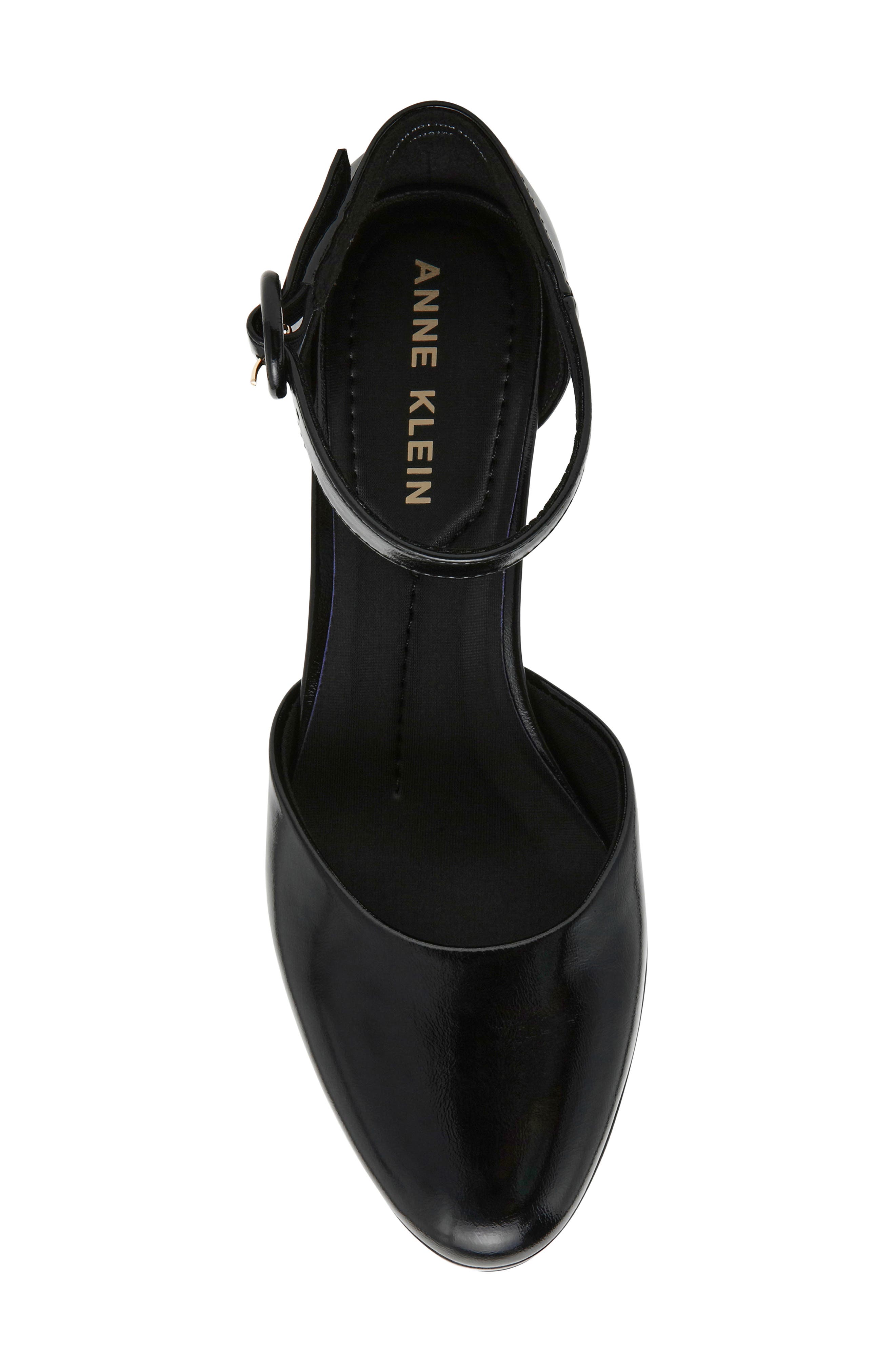 Faith Platform Ankle Strap Pump, Alternate, color, BLACK CRINKLE