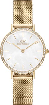 Daniel Wellington Petite Lumine Mesh Strap Watch, 28mm