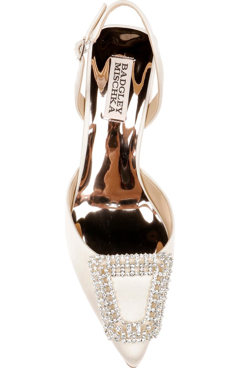 Badgley Mischka Collection Emmie Slingback Pointed Toe Pump, Alternate, color, Ivory