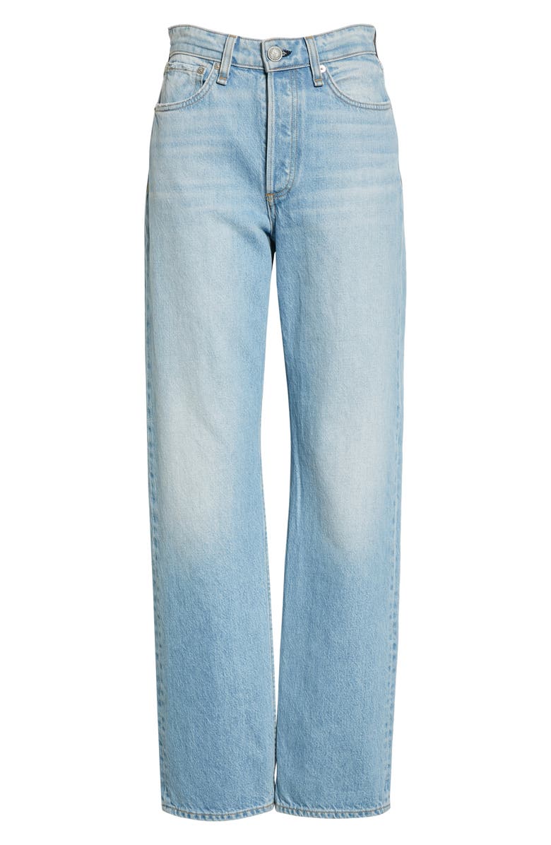 rag & bone Alex High Waist Straight Leg Jeans, Alternate, color, 