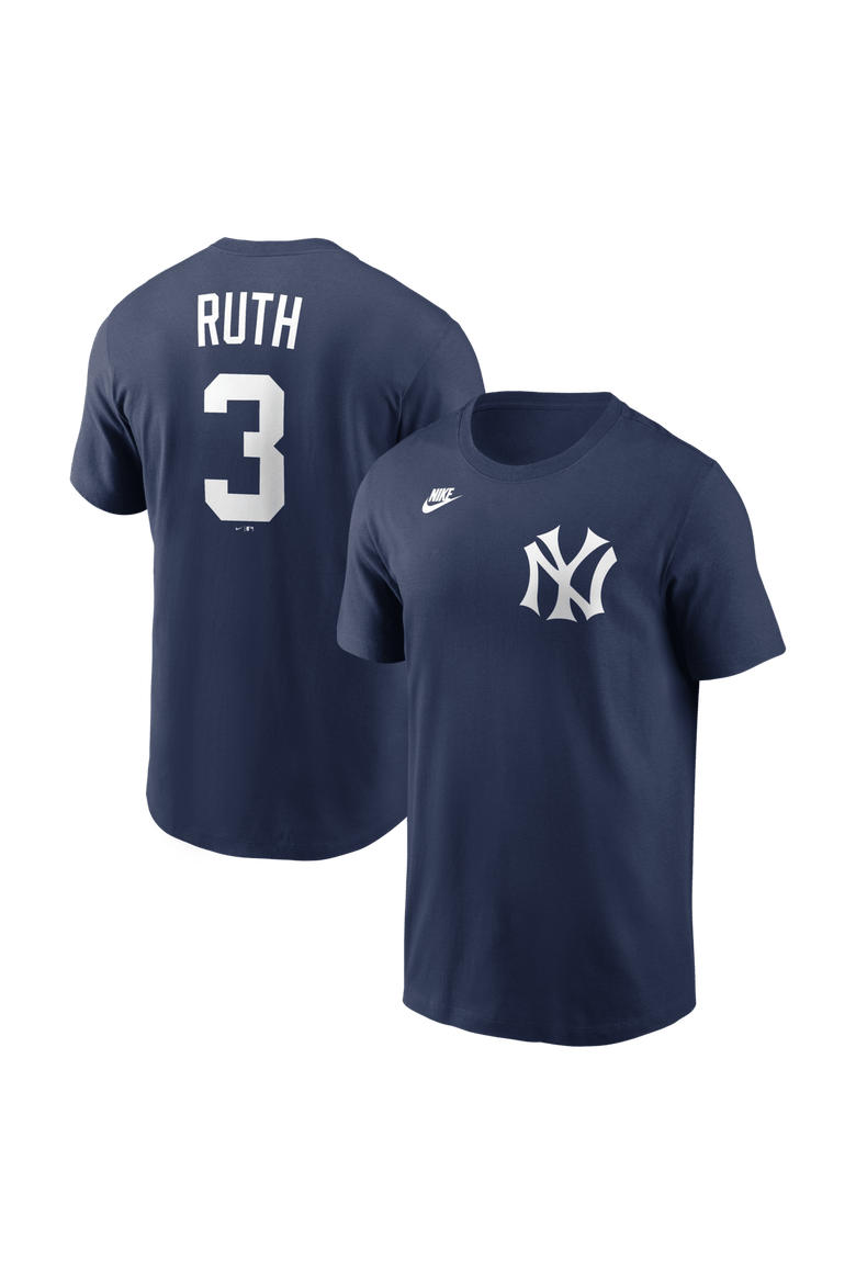 Men's Nike Babe Ruth Navy New York Yankees Cooperstown Collection Name & Number T-Shirt, Main, color, Navy