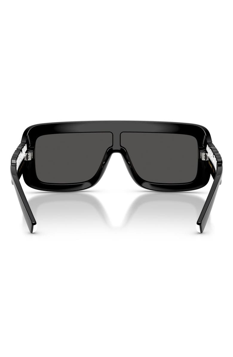 Dolce&Gabbana Kids' 118mm Rectangular Shield Sunglasses, Alternate, color, Black / Dark Grey
