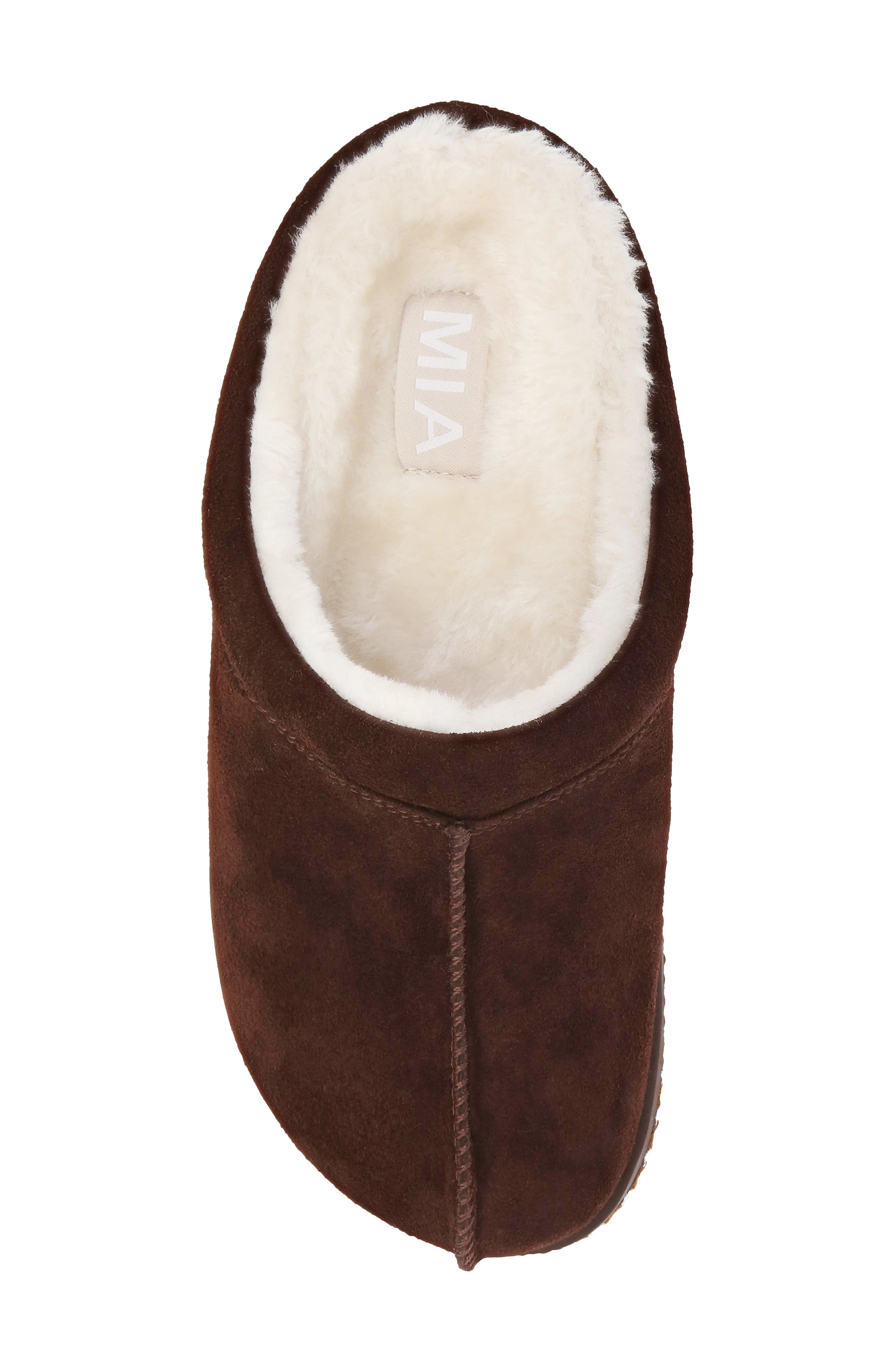 Villas Faux Shearling Clog, Alternate, color, CHOCOLATE