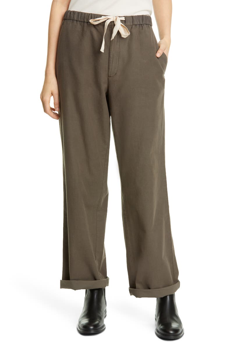 Eileen Fisher Organic Cotton Wide Leg Pants, Alternate, color, 