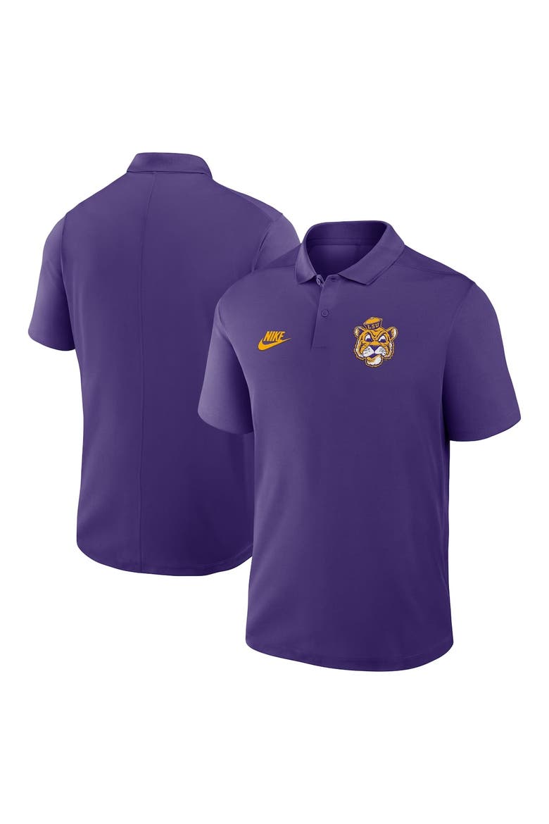 Men's Nike Purple LSU Tigers Primetime Victory Legacy Vault Logo Performance Polo, Main, color, Purple