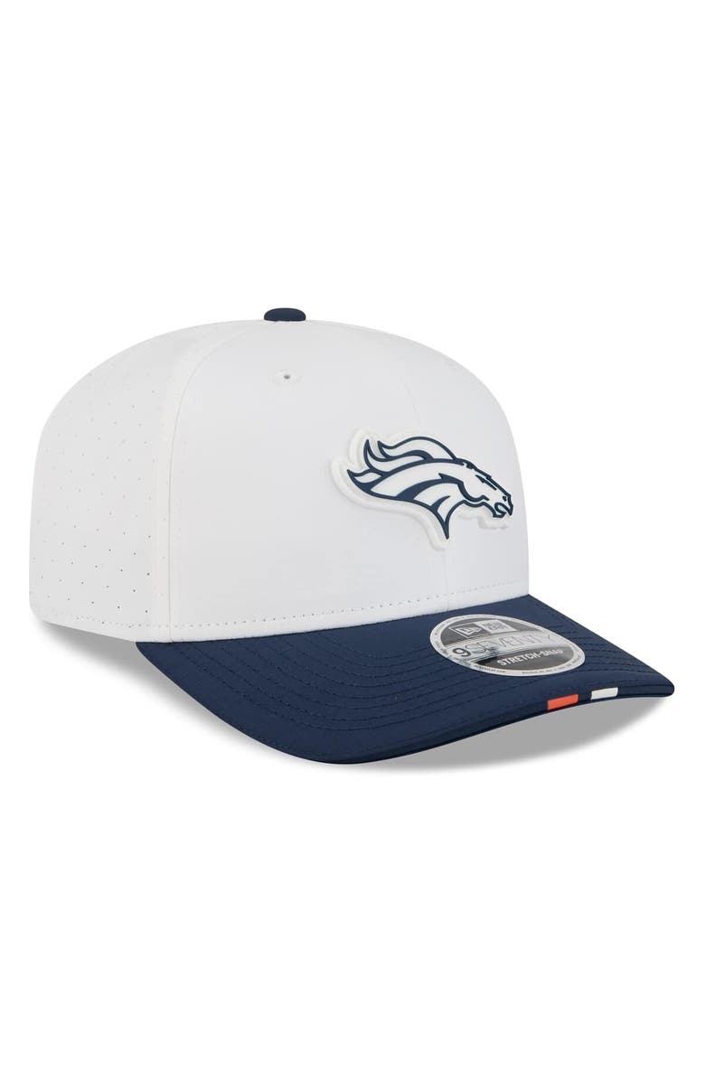 New Era Men's New Era White/Navy Denver Broncos 2025 NFL Training Camp 9SEVENTY Adjustable Hat, Alternate, color,