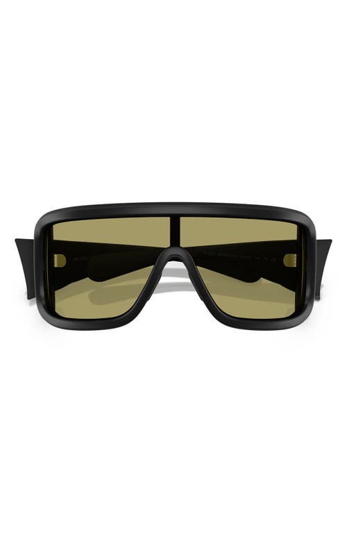 Moncler 142mm Rectangular Shield Sunglasses In Matte Black