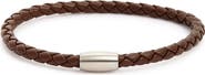 Link Up Woven Leather Bracelet with magnetic closure