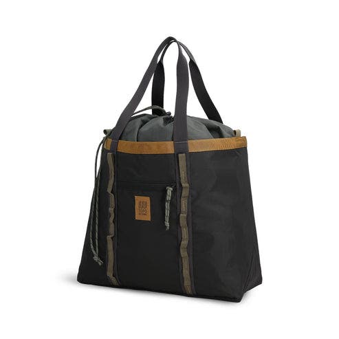 Topo Designs Mountain Utility Tote, Main, color, Black/Neutral