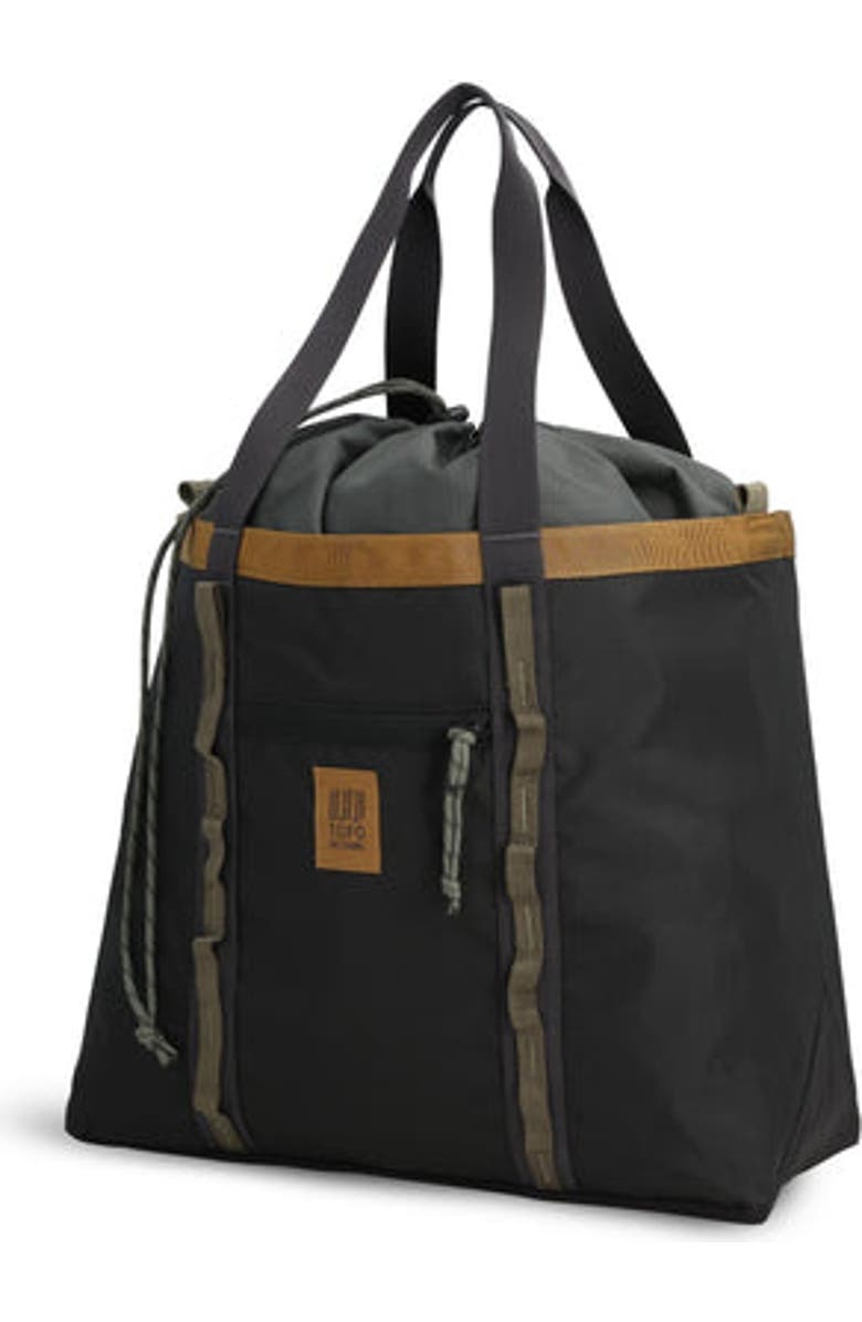 Topo Designs Mountain Utility Tote, Main, color, Black/Neutral