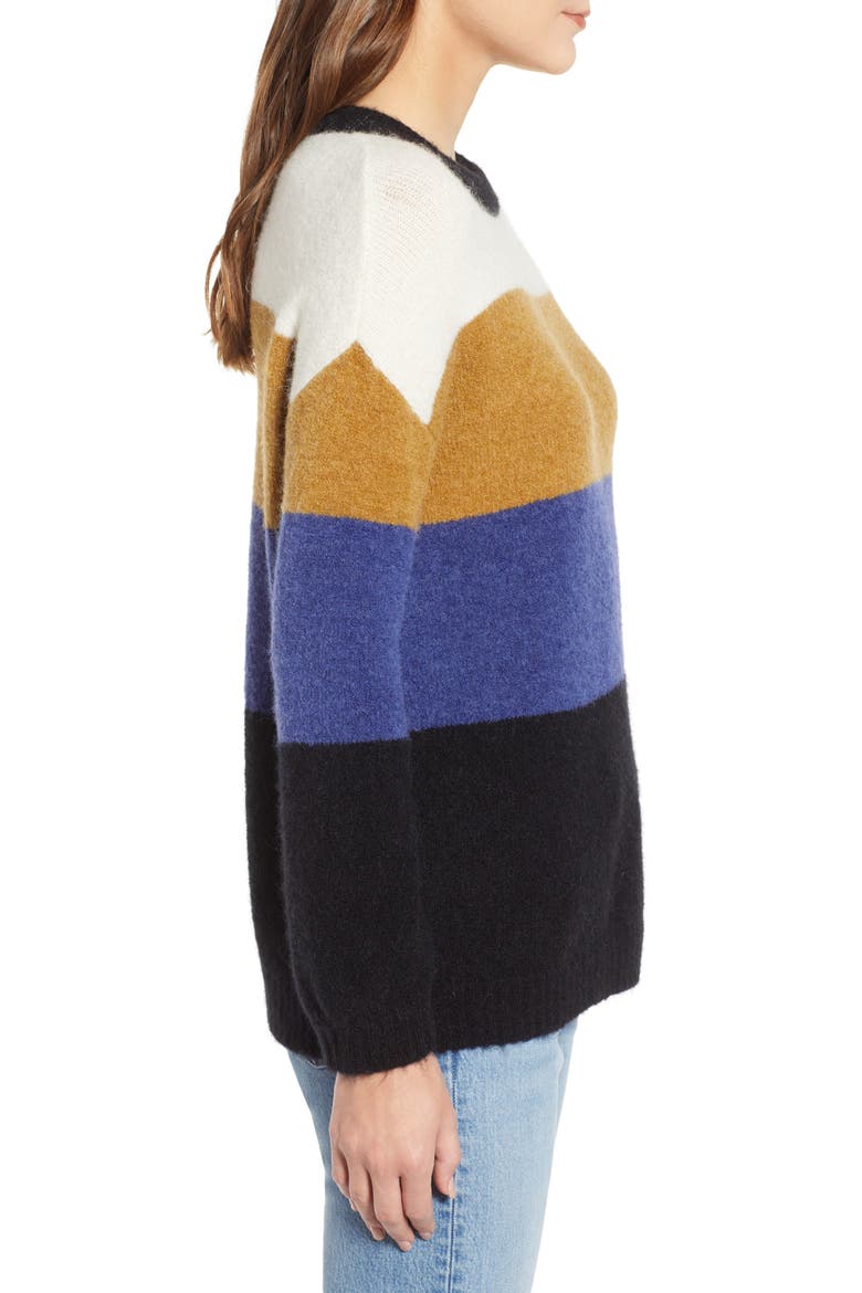 Sylvie Stripe Sweater, Alternate, color, HONEYCOMB MULTI