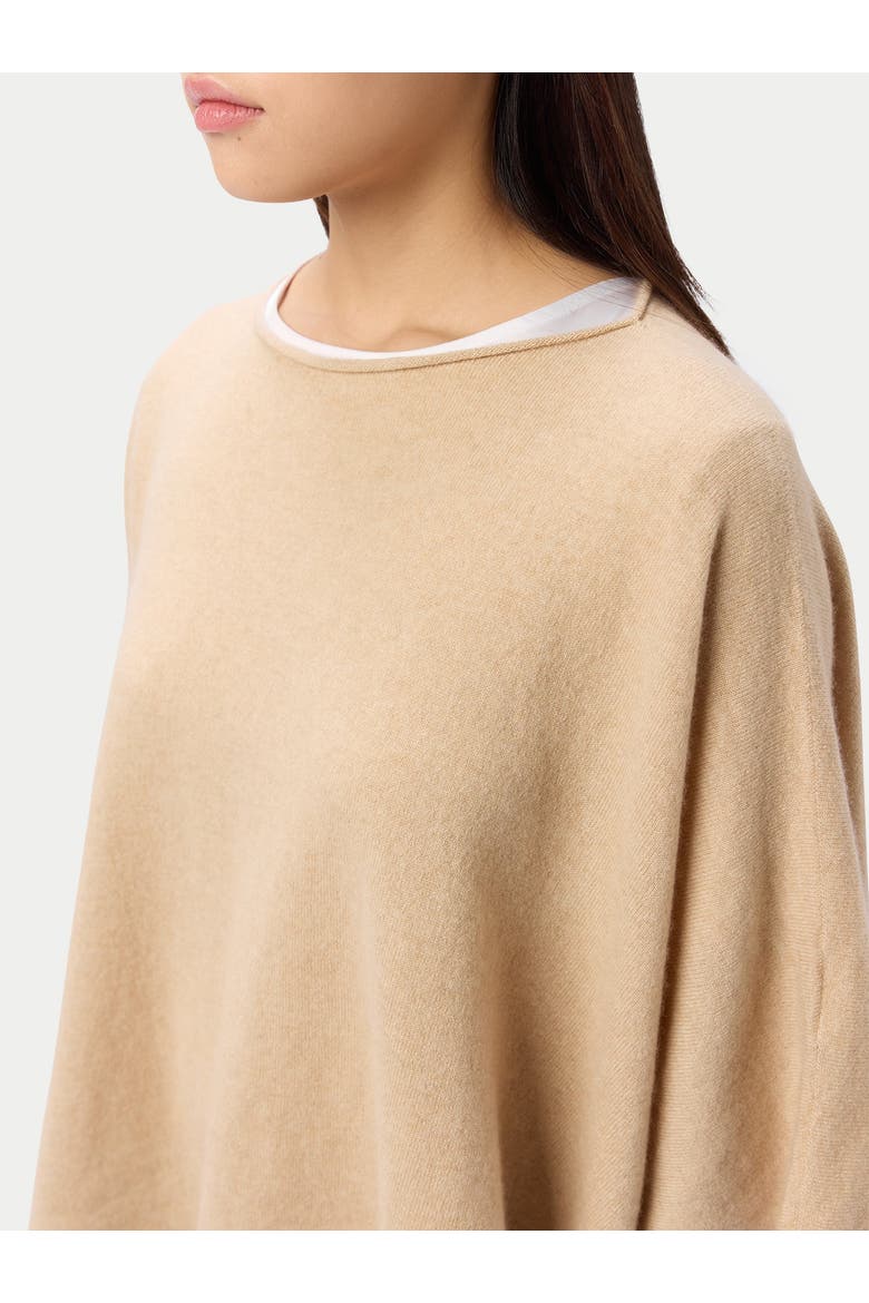 Timeless Boat Neck Cashmere Poncho, Alternate, color, beige