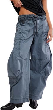 Free People Onset Cotton Twill Parachute Pants