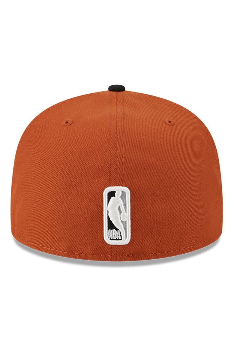 New Era Men's New Era Rust/Black Dallas Mavericks Two-Tone 59FIFTY Fitted Hat, Alternate, color,