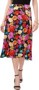 Chaus Floral Pull-On A-Line Skirt