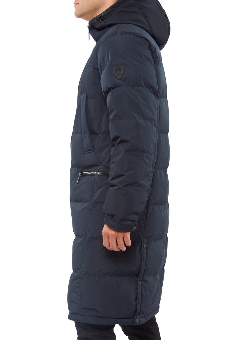Long Hooded Parka, Alternate, color, NAVY